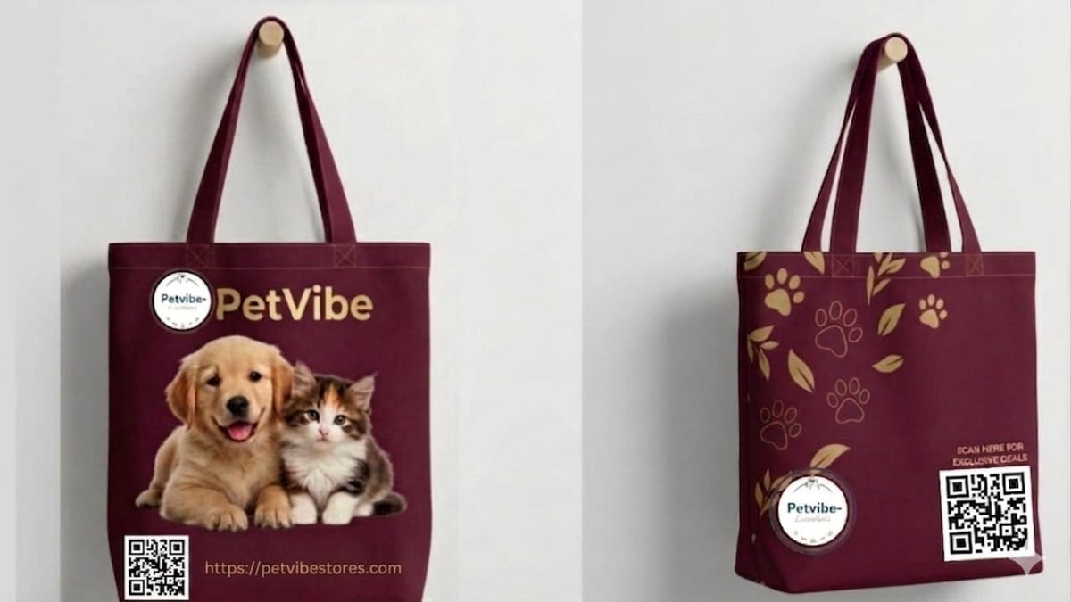 PetVibe Tote Bag – Burgundy (Complimentary Gift)