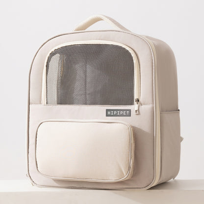 Breathable Pet Carrier Backpack, Warm & Comfortable Cat Dog Travel Backpack With Mesh Window
