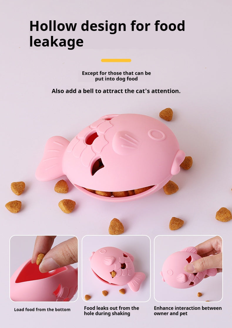 Fish-Shaped Dog Treat Dispenser Toy-Food-Grade Silicone Slow Feeder For Boredom Relief, Self-Entertainment & Pet Interaction - Durable Chew Toy With Treat Leakage Design, Teeth Cleaning Surface