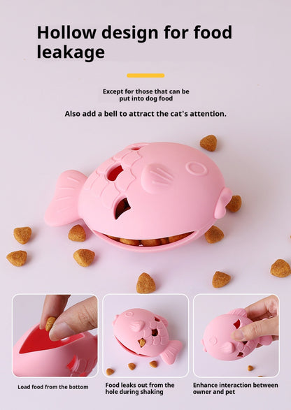 Fish-Shaped Dog Treat Dispenser Toy-Food-Grade Silicone Slow Feeder For Boredom Relief, Self-Entertainment & Pet Interaction - Durable Chew Toy With Treat Leakage Design, Teeth Cleaning Surface