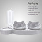 Plastic Double Bowl Anti Roll Pet Products For Cats
