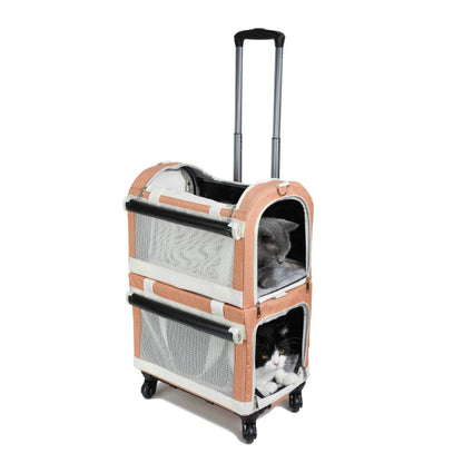 Multi-pet Outdoor Carrier Portable And Breathable Stroller For Cats And Dogs