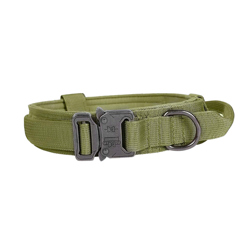 Adjustable Tactical Dog Collar & Leash Set – Durable Nylon Design