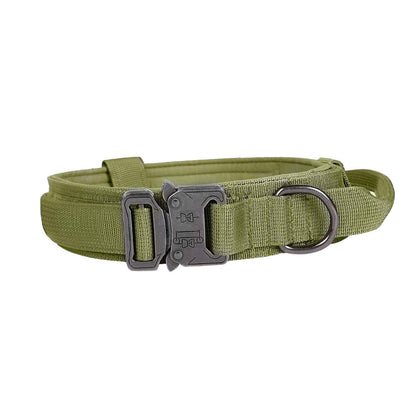 Adjustable Tactical Dog Collar & Leash Set – Durable Nylon Design