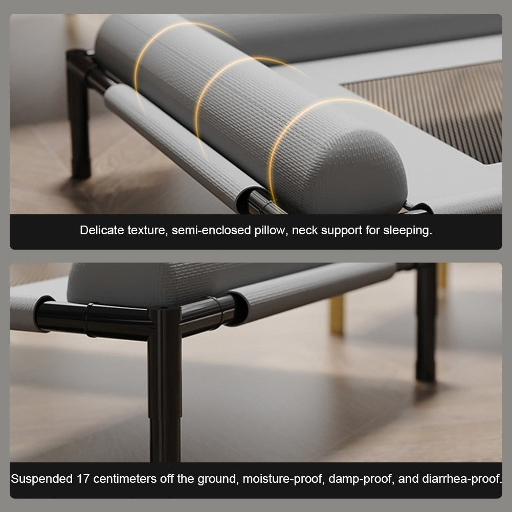 Orthopaedic Elevated Pet Dog Bed Raised Bolster Sofa With Cushion 8366cm UK