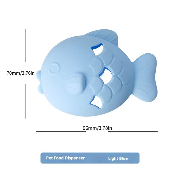 Fish-Shaped Dog Treat Dispenser Toy-Food-Grade Silicone Slow Feeder For Boredom Relief, Self-Entertainment & Pet Interaction - Durable Chew Toy With Treat Leakage Design, Teeth Cleaning Surface