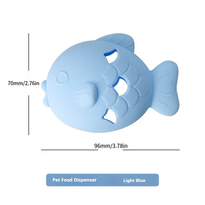 Fish-Shaped Dog Treat Dispenser Toy-Food-Grade Silicone Slow Feeder For Boredom Relief, Self-Entertainment & Pet Interaction - Durable Chew Toy With Treat Leakage Design, Teeth Cleaning Surface