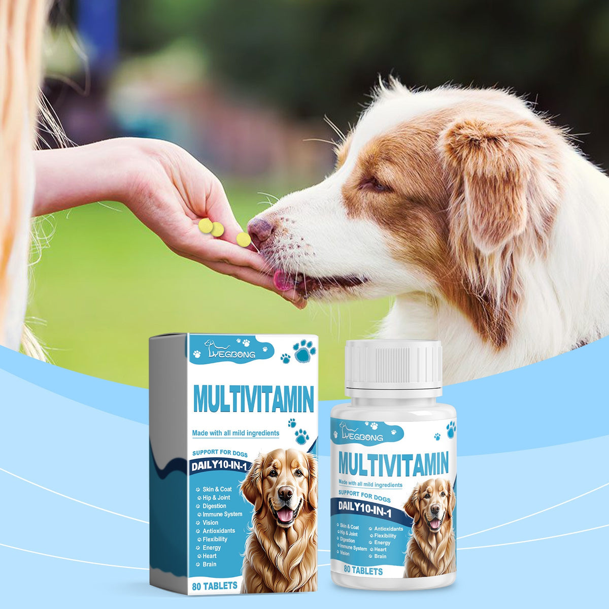 Yegbong For Dogs Multivitamin Tablet For Cats Dog Pet