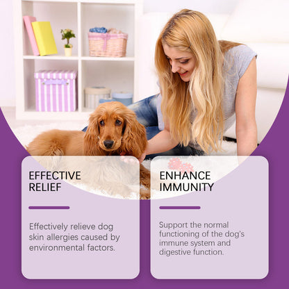 allergy relief chews for pets - effective relief for dog skin allergies and enhanced immunity.