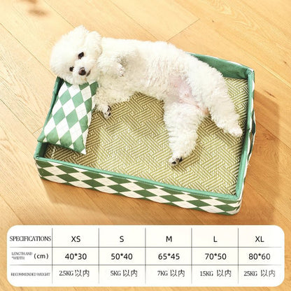 Cat Litter Summer Rattan Mat Four Seasons Universal Cat Bed Summer Cat Sleeping Nest Kitten Kitten Can Not Be Removed And Washed Pet Bed