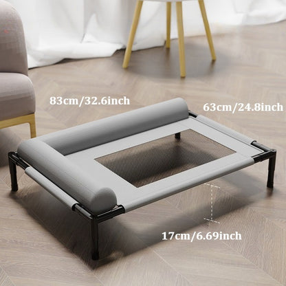Orthopaedic Elevated Pet Dog Bed Raised Bolster Sofa With Cushion 8366cm UK