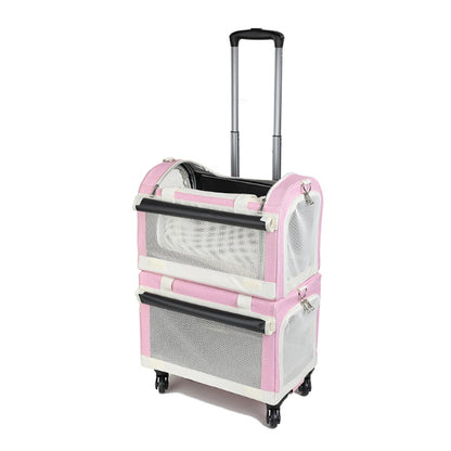 Multi-pet Outdoor Carrier Portable And Breathable Stroller For Cats And Dogs