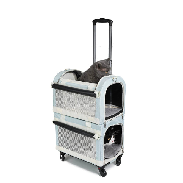 Multi-pet Outdoor Carrier Portable And Breathable Stroller For Cats And Dogs