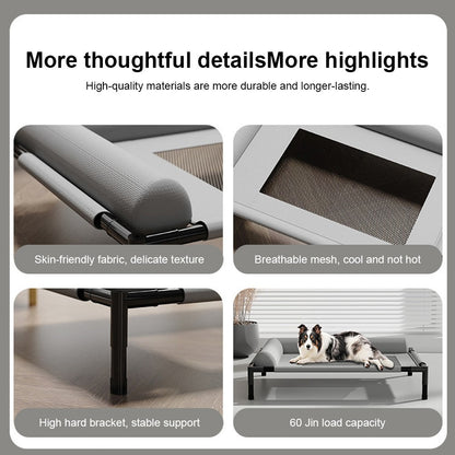 Orthopaedic Elevated Pet Dog Bed Raised Bolster Sofa With Cushion 8366cm UK