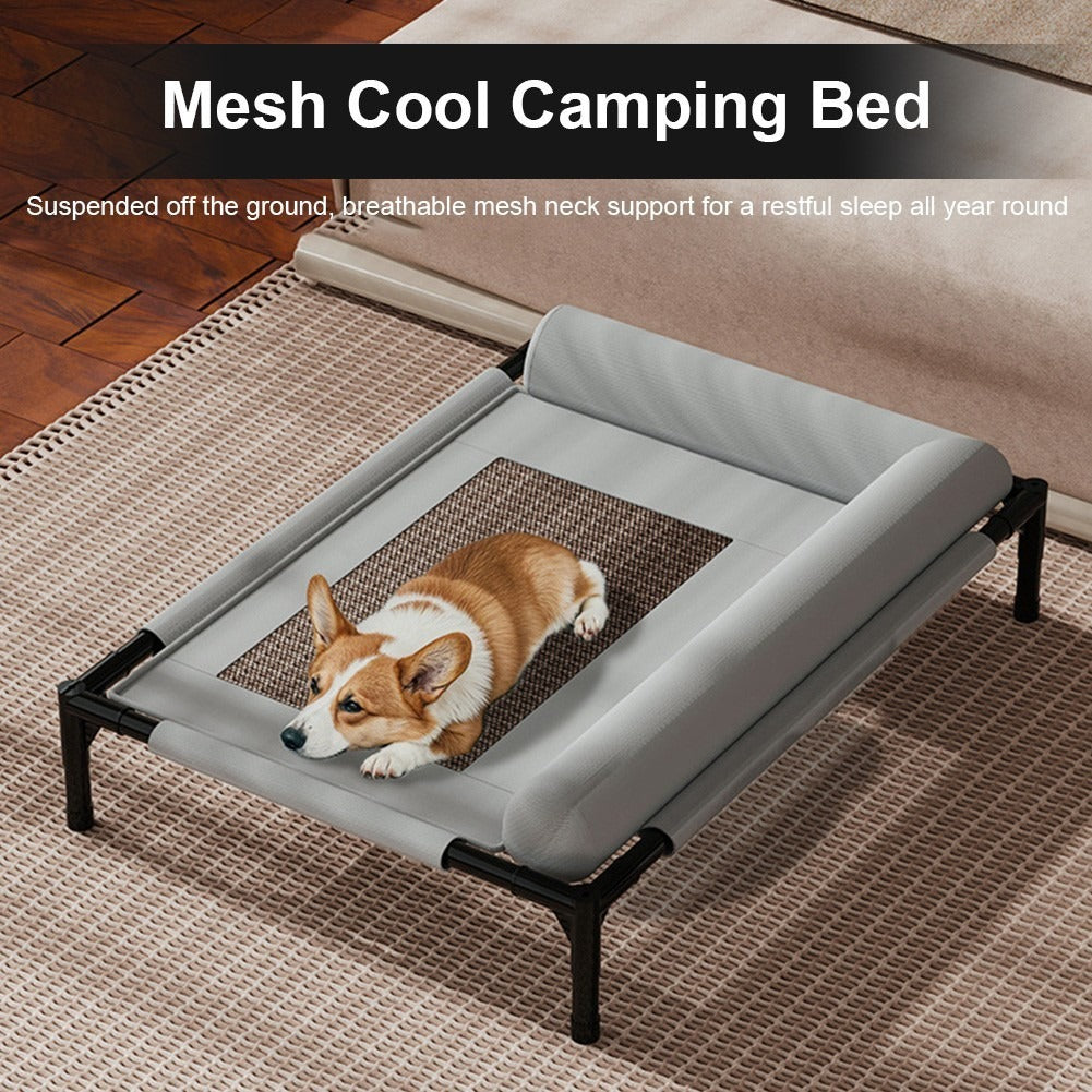 Orthopaedic Elevated Pet Dog Bed Raised Bolster Sofa With Cushion 8366cm UK