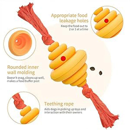 Dog Ball With Rope Toy Dogs Knot Rope Toy Leaking Food Dog Toy Pet Training Toy Dogs Chew Toy Dog Toy For Large Dogs